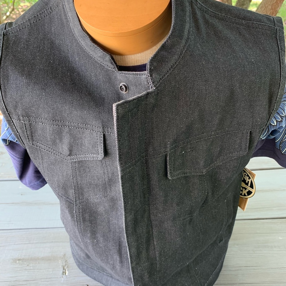SOA Black Denim Club Vest